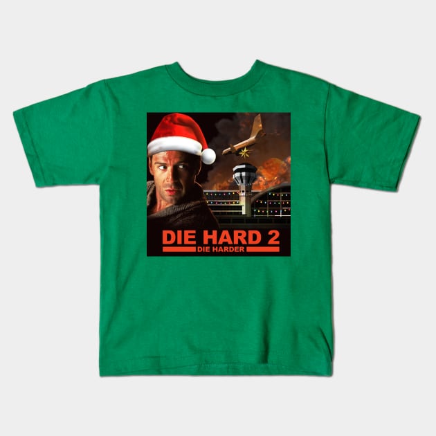 Die Hard 2 Christmas Design Kids T-Shirt by 3 Guys and a Flick